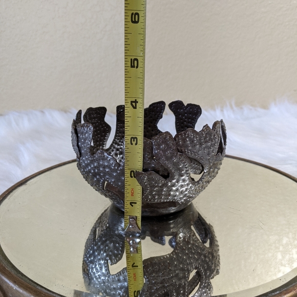 Vtg Josnel Bruno Handmade Upcycled Metal Work Bowl - Picture 3 of 6